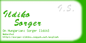 ildiko sorger business card